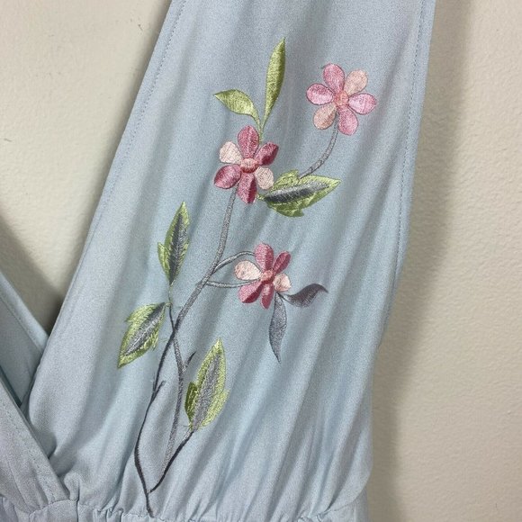 ASOS Gray Jumpsuit with Pink Floral Design - Picture 4 of 12